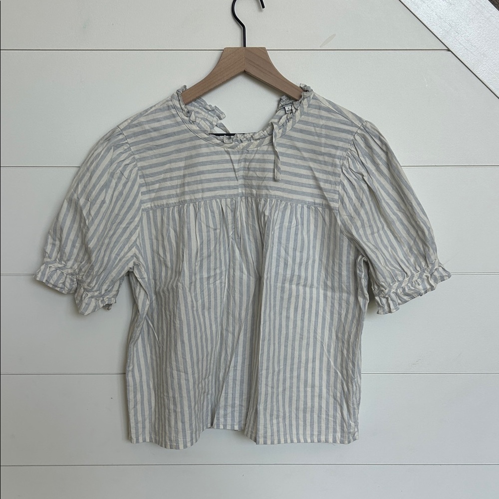 Madewell Blue and White Striped Top